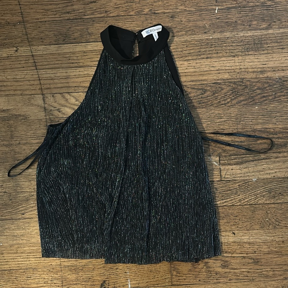 BCBG SPARKLE HALTER TOP